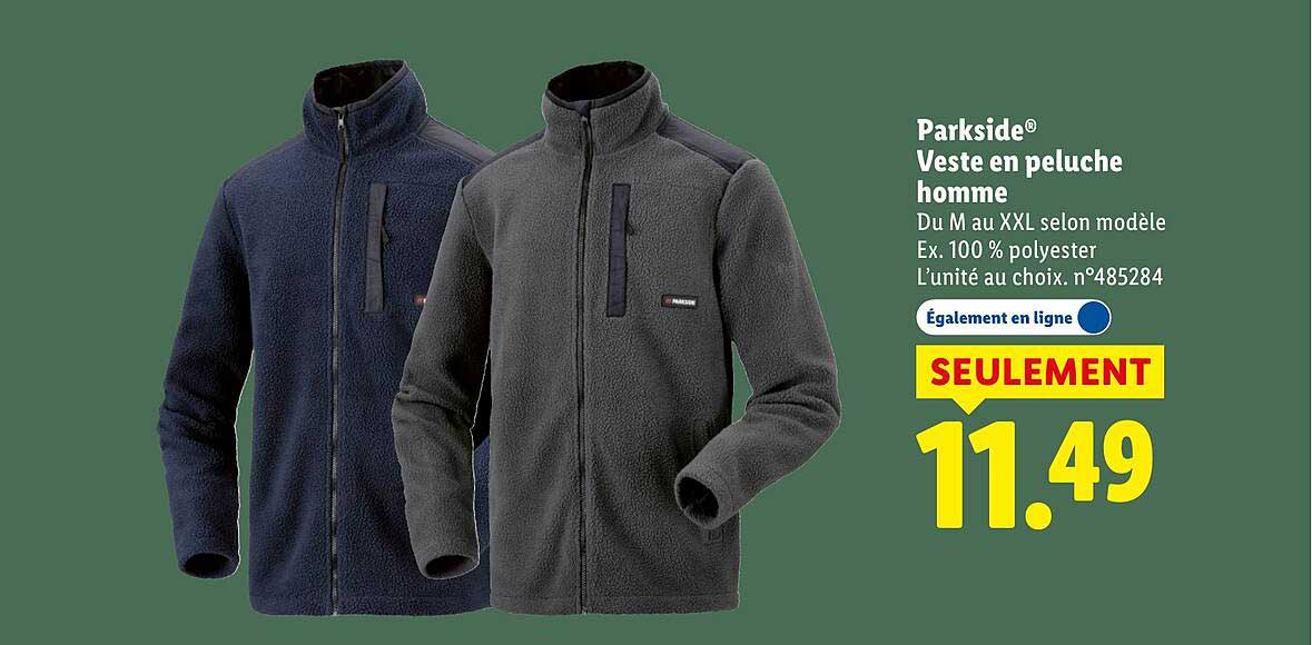 Parkside® Veste en peluche homme