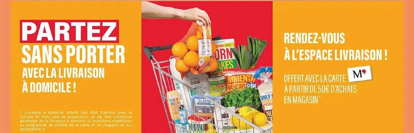 PARTEZ SANS PORTER AVEC LA LIVRAISON À DOMICILE !