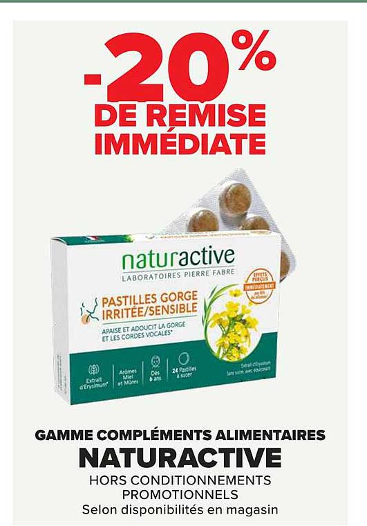 Pastilles Gorge Irritée/Sensible -20% de remise immédiate