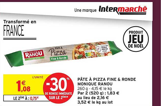 PÂTE À PIZZA FINE & RONDE MONIQUE RANOU