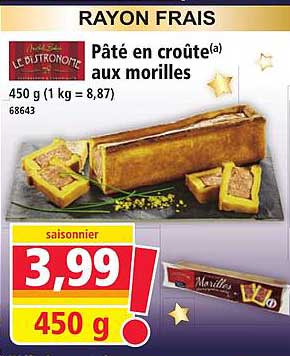 Pâté en croûte(a) aux morilles