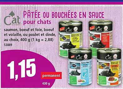 Pâtée ou bouchées en sauce pour chats