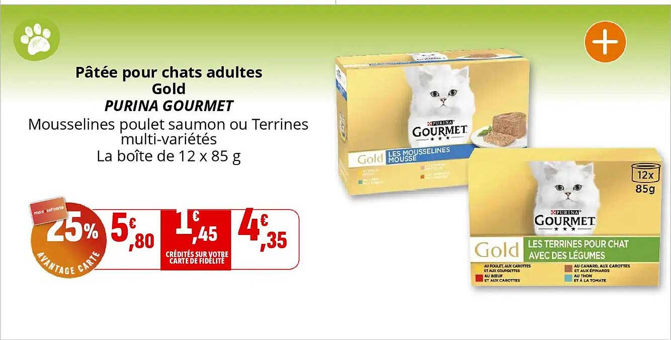 Pâtée pour chats adultes Gold PURINA GOURMET