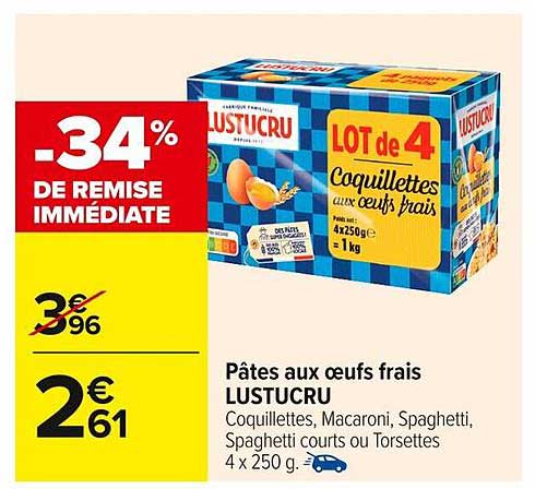 Pâtes aux œufs frais LUSTUCRU