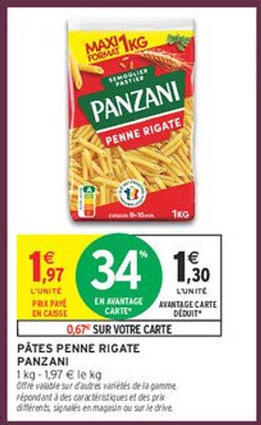 PÂTES PENNE RIGATE PANZANI