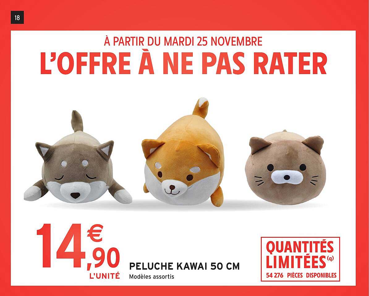 PELUCHE KAWAÏ 50 CM