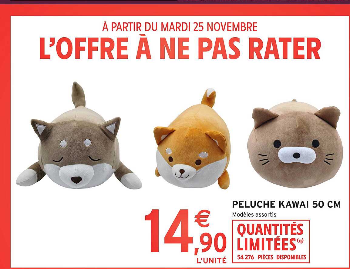 PELUCHE KAWAÏ 50 CM