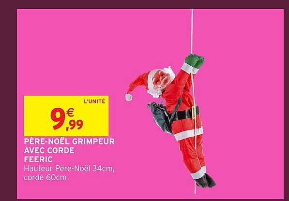 PÈRE-NOËL GRIMEUR AVEC CORDE FEERIC
