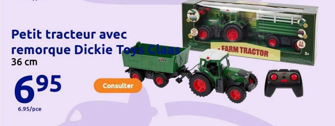 Petit tracteur avec remorque Dickie Toys Claas