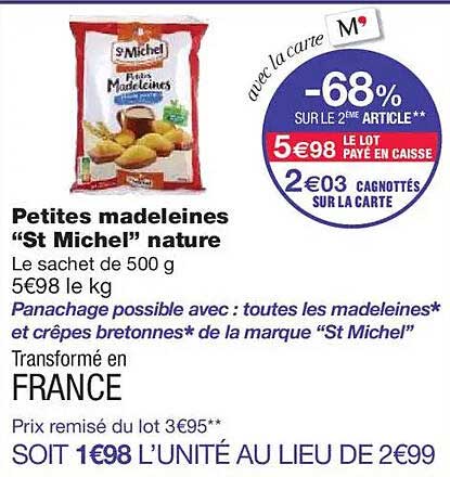Petites madeleines "St Michel" nature