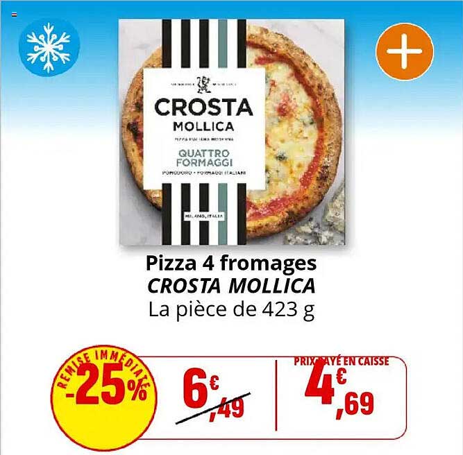 Pizza 4 fromages CROSTA MOLLICA