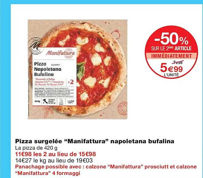 Pizza surgelée “Manifattura” napoletana bufalina