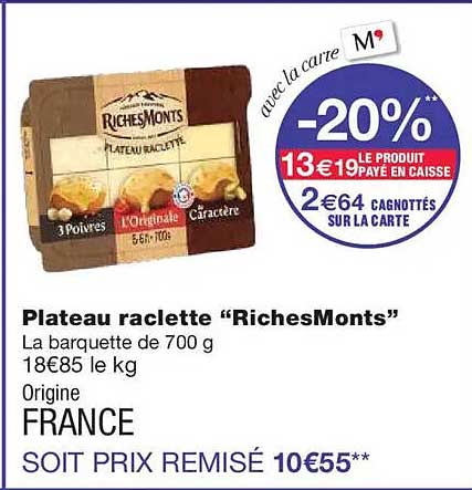 Plateau raclette "RichesMonts"