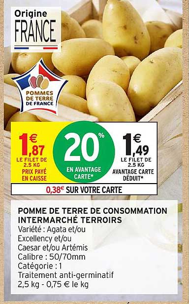 POMME DE TERRE DE CONSOMMATION INTERMARCHÉ TERROIRS