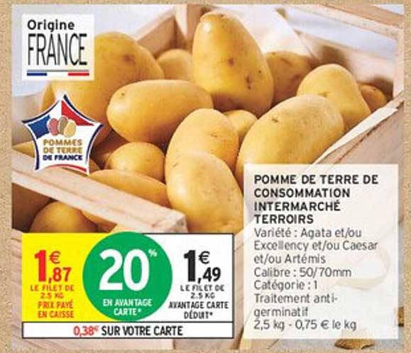 POMME DE TERRE DE CONSOMMATION INTERMARCHÉ TERROIRS