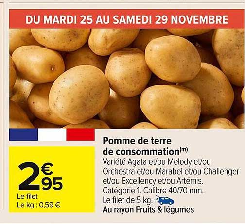 Pomme de terre de consommation