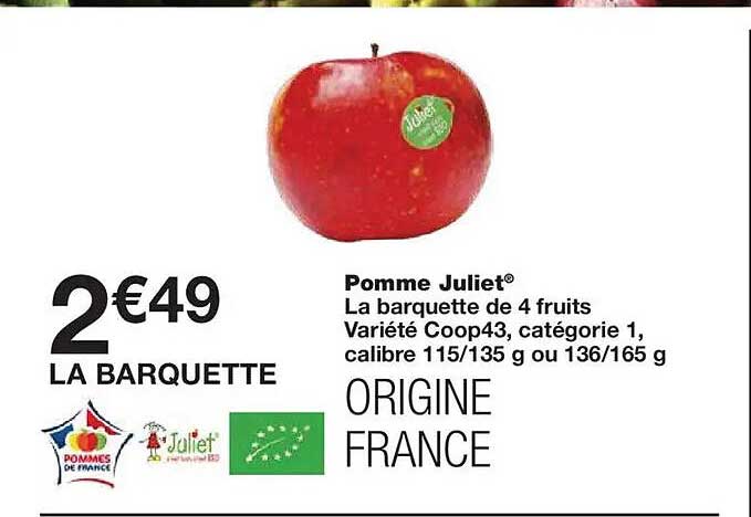Pomme Juliet® - La barquette de 4 fruits