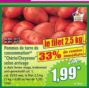 Pommes de terre de consommation 'Chérie/Cheyenne' 2,5 kg