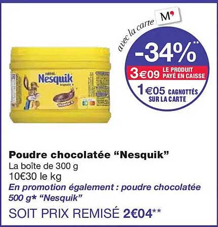 Poudre chocolatée "Nesquik"