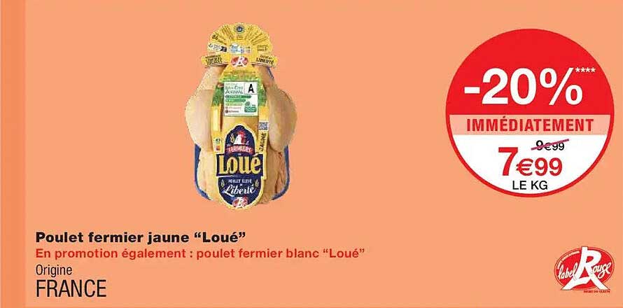 Poulet fermier jaune “Loué”