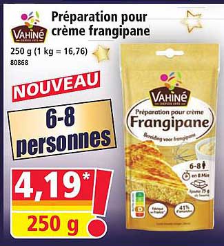 Préparation pour crème frangipane