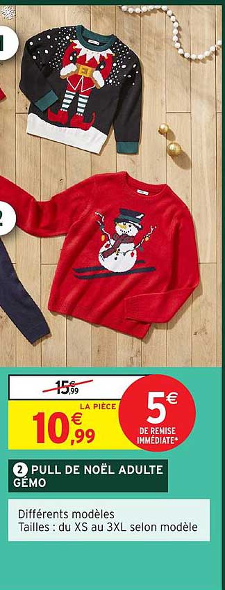 PULL DE NOËL ADULTE GÉMO