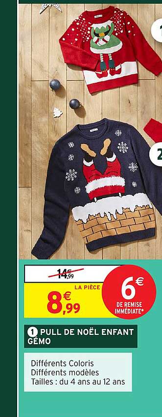 PULL DE NOËL ENFANT GÉMO
