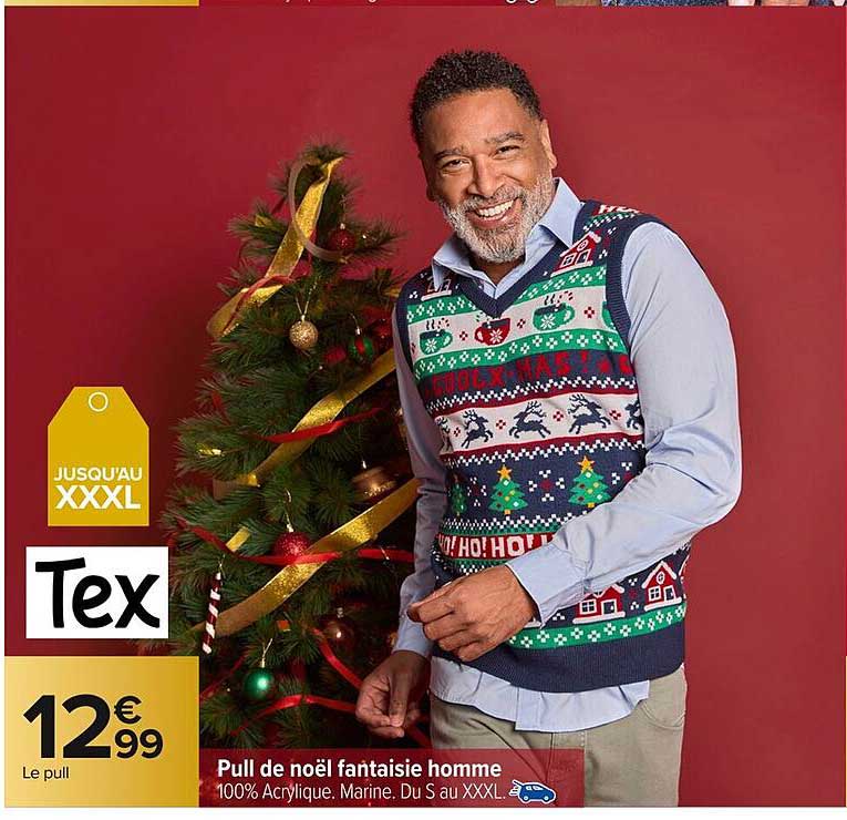 Pull de Noël fantaisie homme