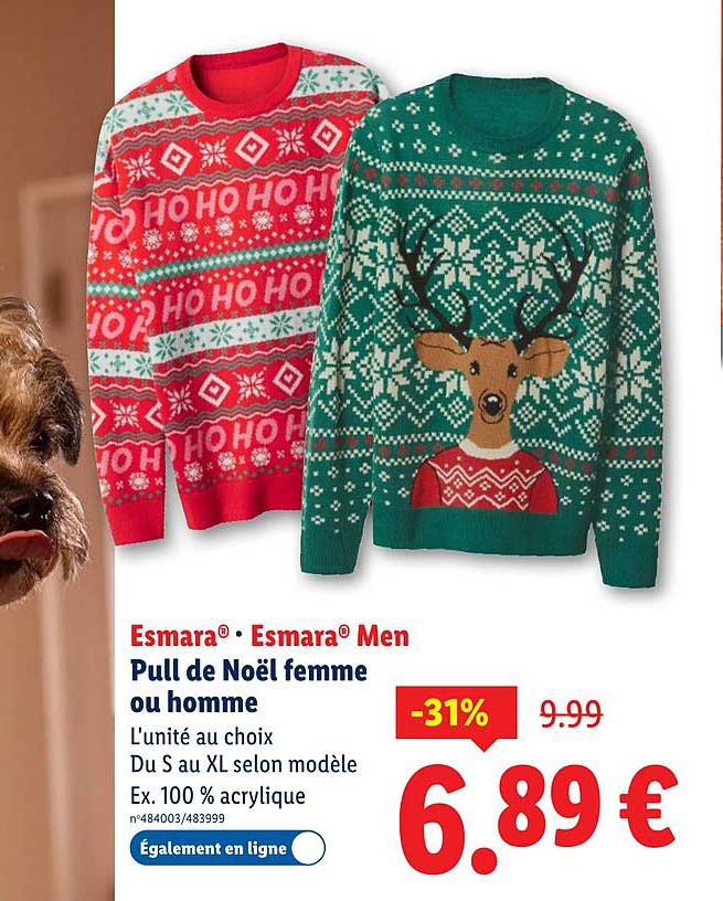 Pull de Noël femme ou homme