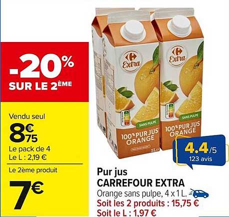 Pur jus CARREFOUR EXTRA