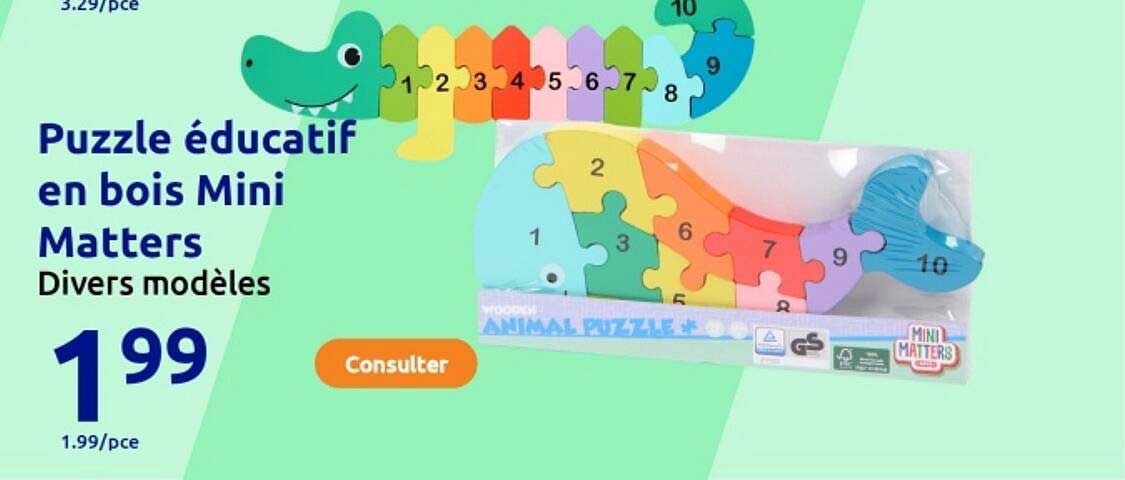 Puzzle éducatif en bois Mini Matters