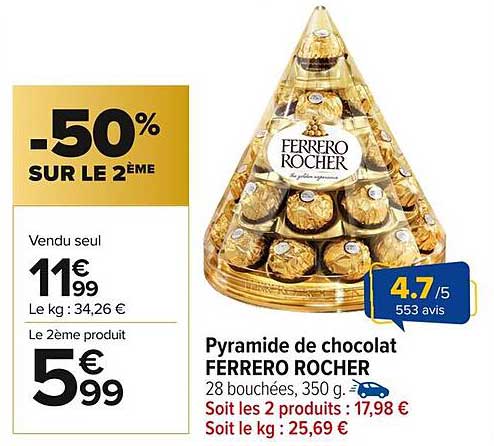 Pyramide de chocolat FERRERO ROCHER