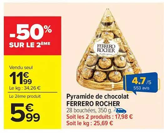 Pyramide de chocolat FERRERO ROCHER