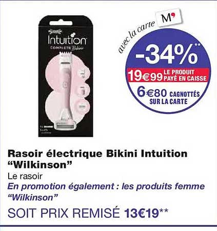 Rasoir électrique Bikini Intuition “Wilkinson”