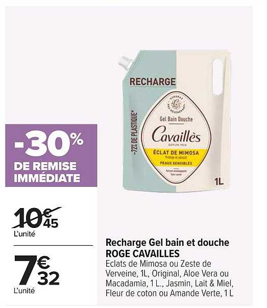 Recharge Gel bain et douche ROGE CAVAILLES