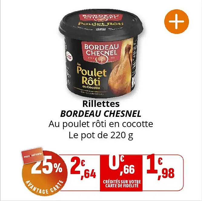 Rillettes BORDEAU CHESNEL Au poulet rôti en cocotte