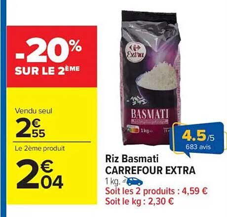 Riz Basmati CARREFOUR EXTRA