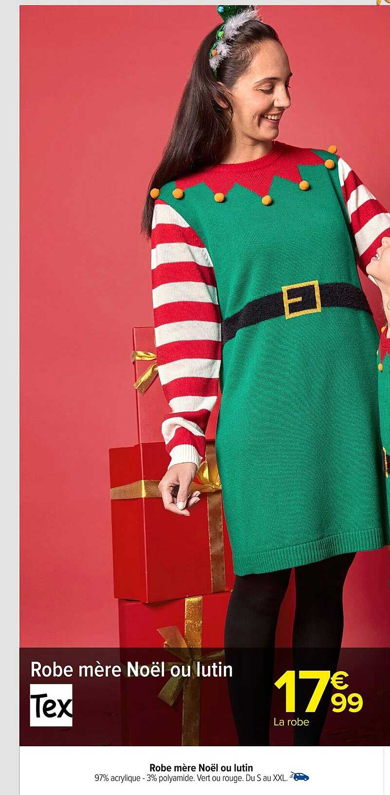 Robe mère Noël ou lutin