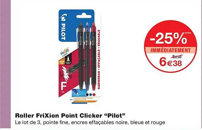 Roller FriXion Point Clicker “Pilot”