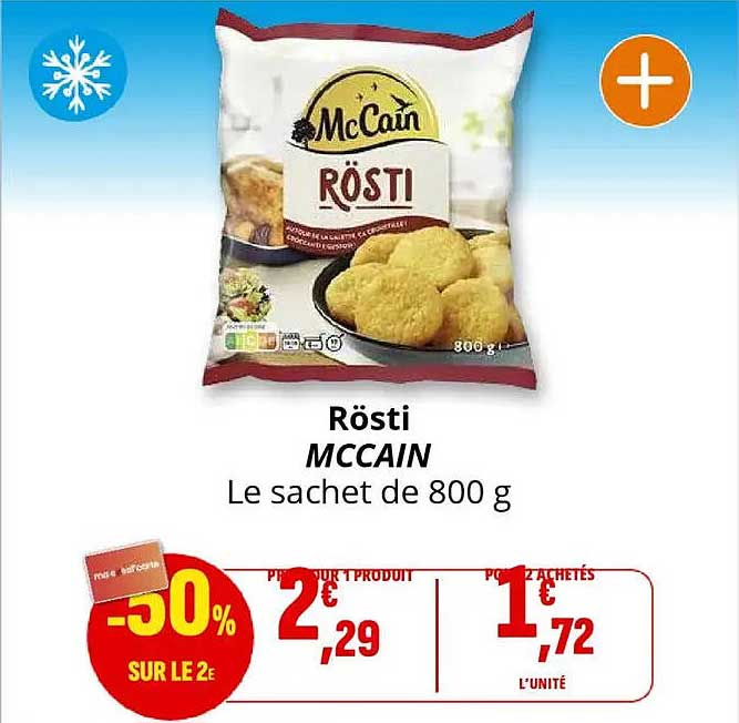 Rösti MCCAIN Le sachet de 800 g