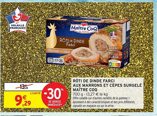 RÔTI DE DINDE FARCIE AUX MARRONS ET CÈPES