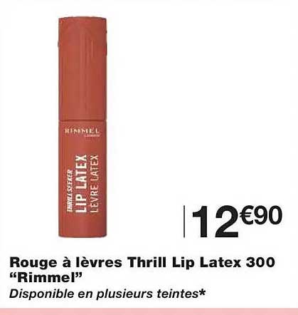 Rouge à lèvres Thrill Lip Latex 300 “Rimmel”
