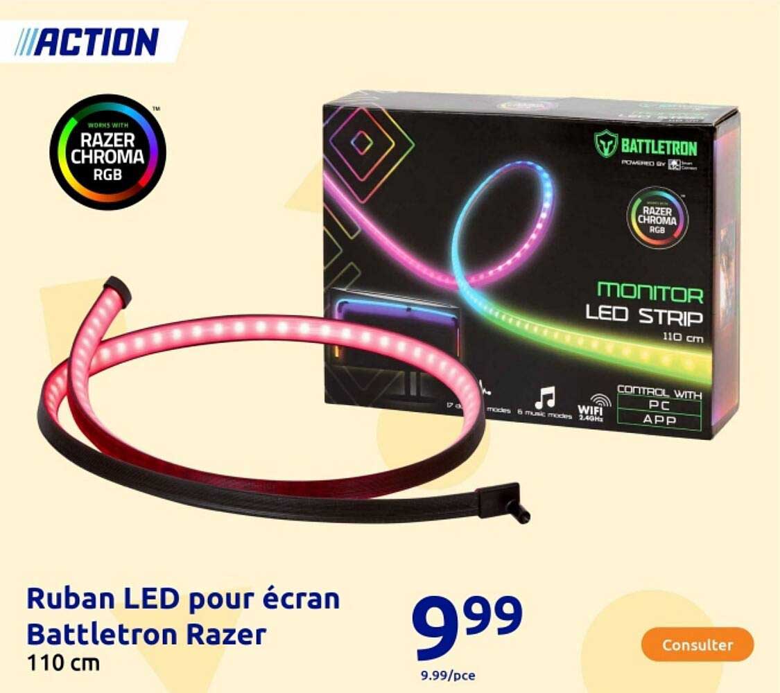 Ruban LED pour écran Battletron Razer 110 cm