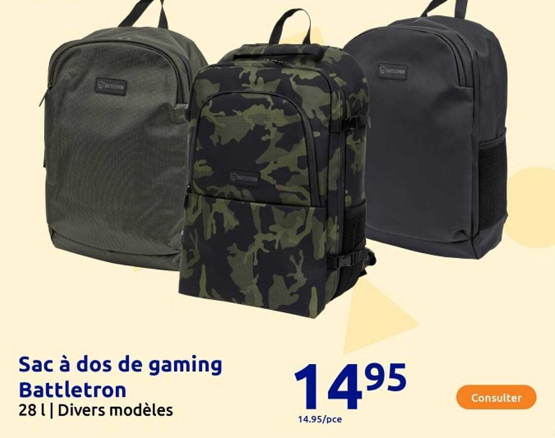 Sac à dos de gaming Battletron
