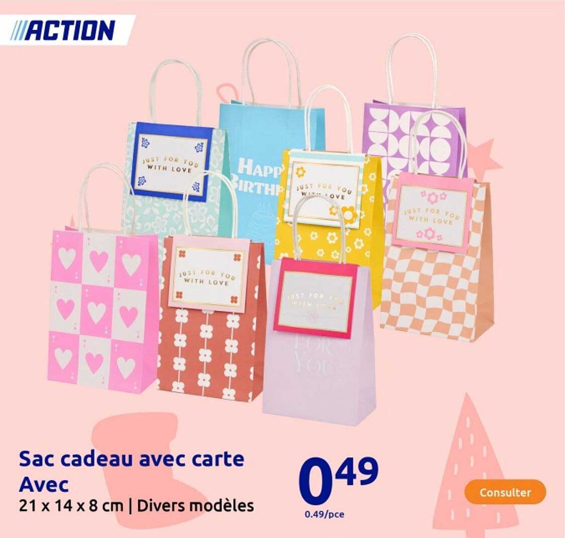 Sac cadeau avec carte