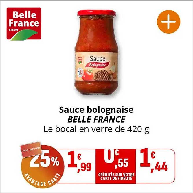 Sauce bolognaise BELLE FRANCE
