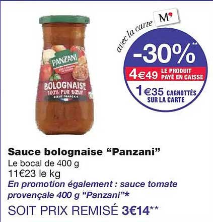 Sauce bolognaise “Panzani”