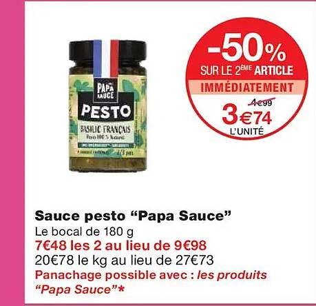 Sauce pesto "Papa Sauce"
