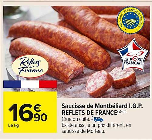 Saucisse de Montbéliard I.G.P. REFLETS DE FRANCE