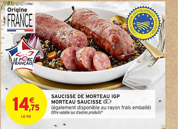SAUCISSE DE MORTEAU IGP MORTEAU SAUCISSE